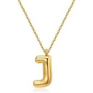 Elegant Gold Initial Pendant Necklace - Hypoallergenic & Non-Tarnish Design